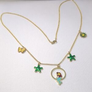 Gold Mermaid Charm Necklace
